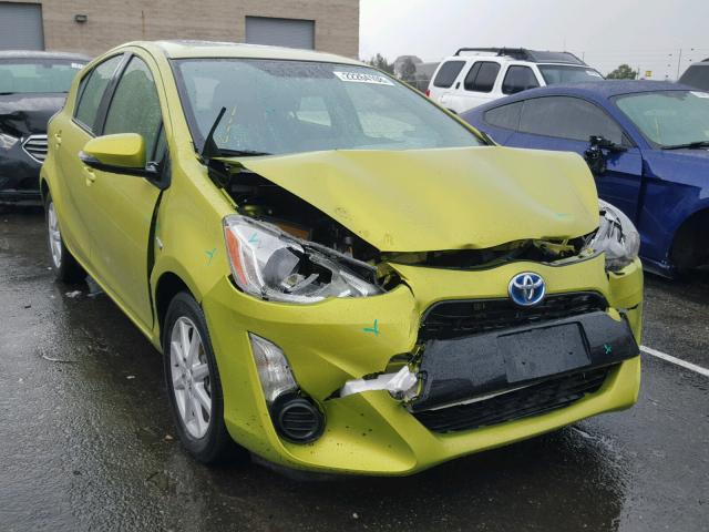 JTDKDTB34F1094733 - 2015 TOYOTA PRIUS C GREEN photo 1