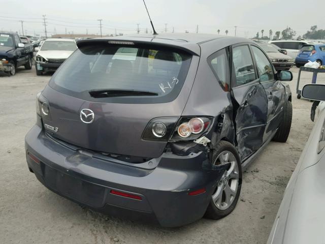 JM1BK343881780585 - 2008 MAZDA 3 HATCHBAC GRAY photo 4