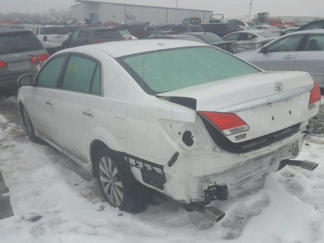 4T1BK3DB5CU468010 - 2012 TOYOTA AVALON BAS WHITE photo 3