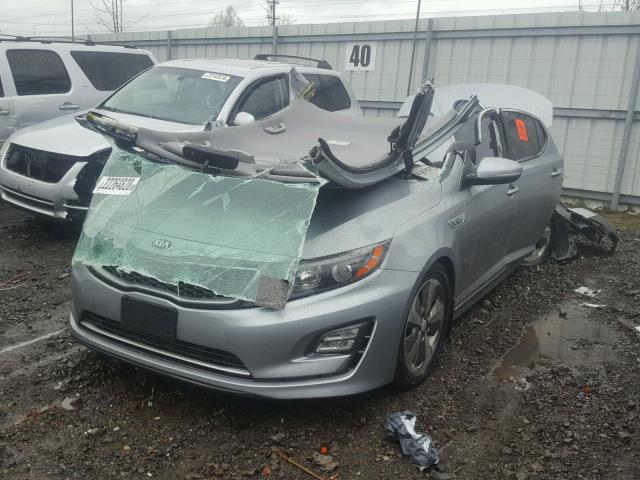 KNAGN4AD0E5070260 - 2014 KIA OPTIMA HYB SILVER photo 2