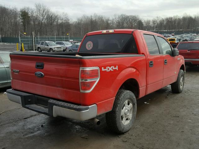 1FTFW1ET2EFC09178 - 2014 FORD F150 SUPER RED photo 4