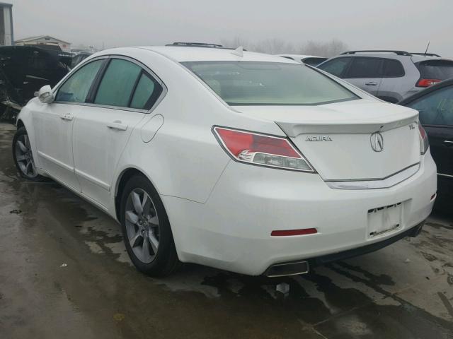 19UUA8F56CA032628 - 2012 ACURA TL WHITE photo 3