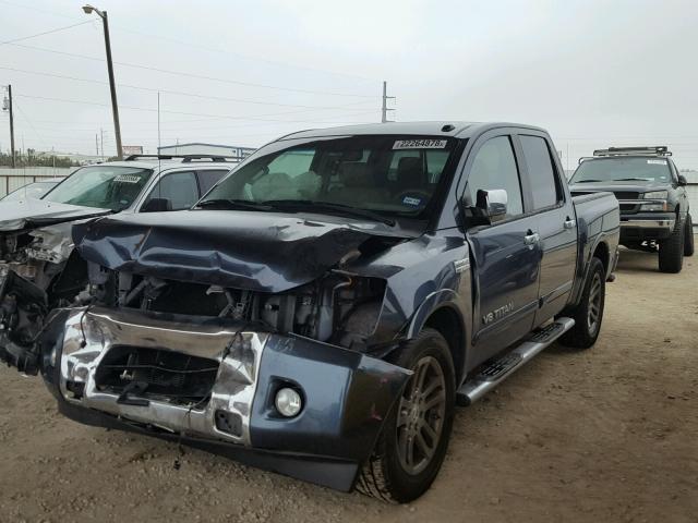 1N6AA0ED4EN512879 - 2014 NISSAN TITAN S BLUE photo 2