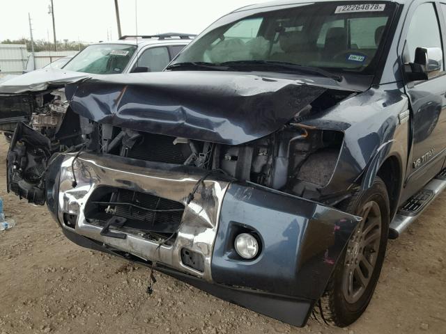 1N6AA0ED4EN512879 - 2014 NISSAN TITAN S BLUE photo 9