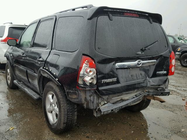 4F2YZ92Z75KM33626 - 2005 MAZDA TRIBUTE I BLACK photo 3