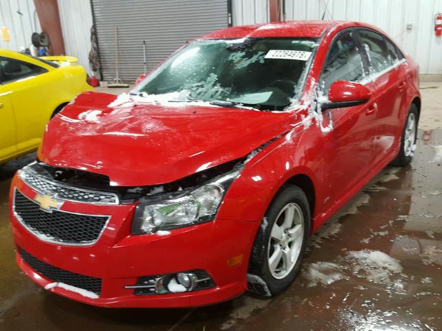 1G1PC5SB0D7163867 - 2013 CHEVROLET CRUZE LT RED photo 2