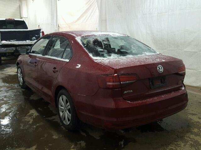 3VW2B7AJ0HM299370 - 2017 VOLKSWAGEN JETTA S 红色 照片 3
