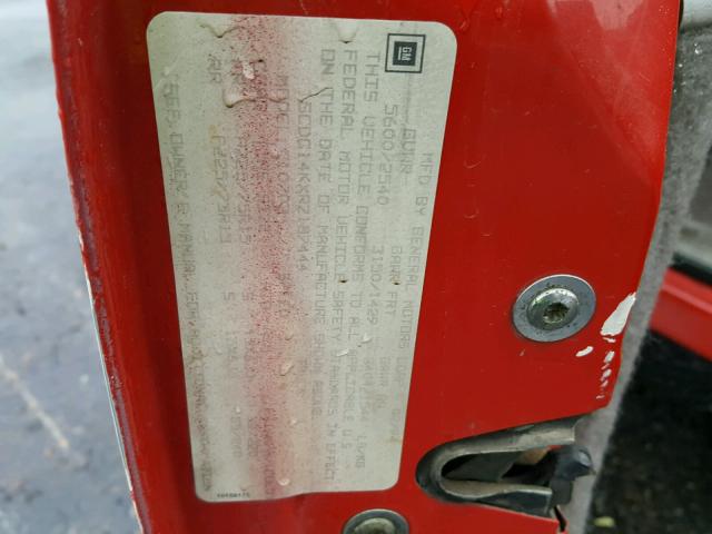 1GCDC14KXRZ187444 - 1994 CHEVROLET GMT-400 C1 Qırmızı foto 10