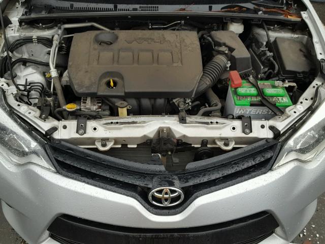 5YFBURHE4EP116400 - 2014 TOYOTA COROLLA L SILVER photo 7