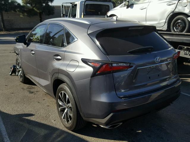 JTJBARBZ7F2042939 - 2015 LEXUS NX 200T CHARCOAL photo 3