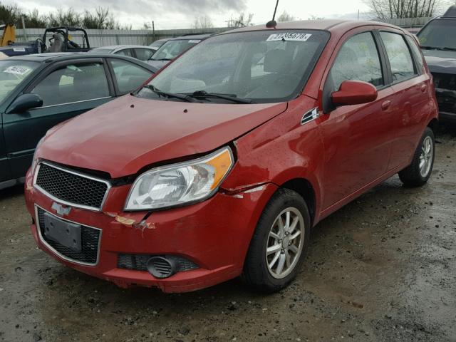 KL1TD6DE3AB098545 - 2010 CHEVROLET AVEO LS RED photo 2