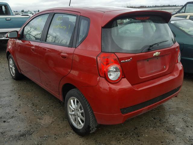 KL1TD6DE3AB098545 - 2010 CHEVROLET AVEO LS RED photo 3