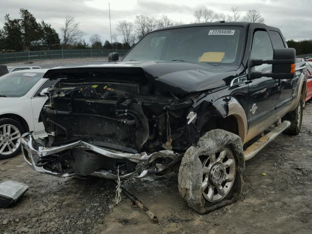 1FT8W3BT5BEA16596 - 2011 FORD F350 SUPER BLACK photo 2