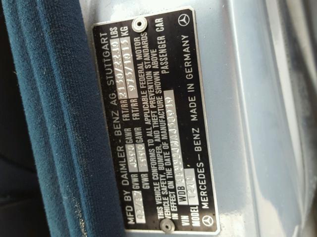 WDBEB33D4HA458919 - 1987 MERCEDES-BENZ 300 DT BLUE photo 10