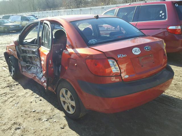 KNADE223496561430 - 2009 KIA RIO BASE ORANGE photo 3