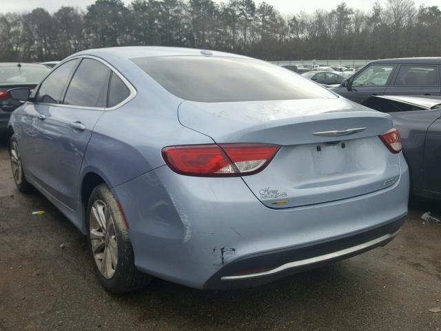 1C3CCCAB8FN695575 - 2015 CHRYSLER 200 LIMITE BLUE photo 3