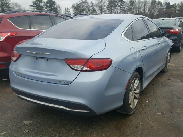 1C3CCCAB8FN695575 - 2015 CHRYSLER 200 LIMITE BLUE photo 4