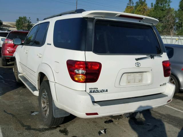 5TDZT38AX3S170042 - 2003 TOYOTA SEQUOIA LI WHITE photo 3