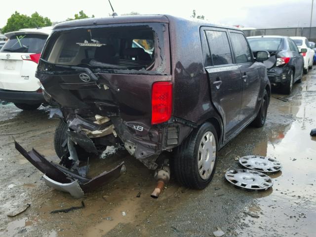 JTLKE50E891075480 - 2009 TOYOTA SCION XB MAROON photo 4