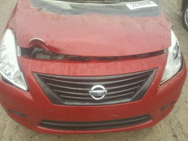 3N1CN7AP0EL860657 - 2014 NISSAN VERSA S RED photo 7