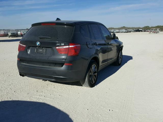 5UXWX9C51E0D28344 - 2014 BMW X3 XDRIVE2 BLACK photo 4