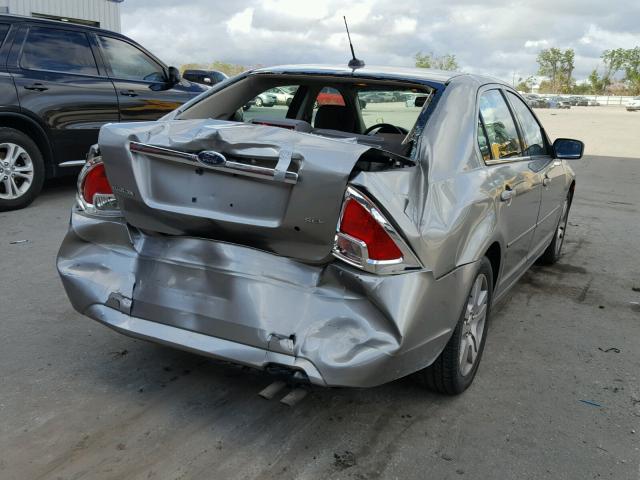 3FAHP08Z78R125936 - 2008 FORD FUSION SEL GRAY photo 4