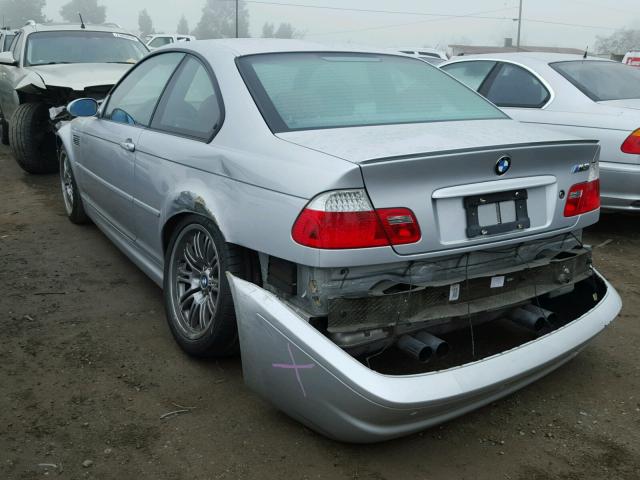 WBSBL93473JR19178 - 2003 BMW M3 SILVER photo 3