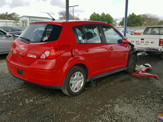 3N1BC1CP3AL367044 - 2010 NISSAN VERSA S RED photo 4