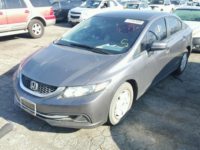 2HGFB2F63EH544430 - 2014 HONDA CIVIC HF GRAY photo 2