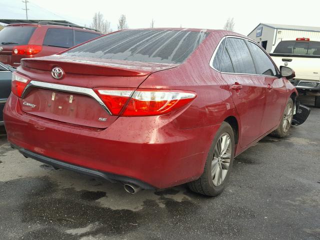 4T1BF1FK7FU930710 - 2015 TOYOTA CAMRY LE RED photo 4