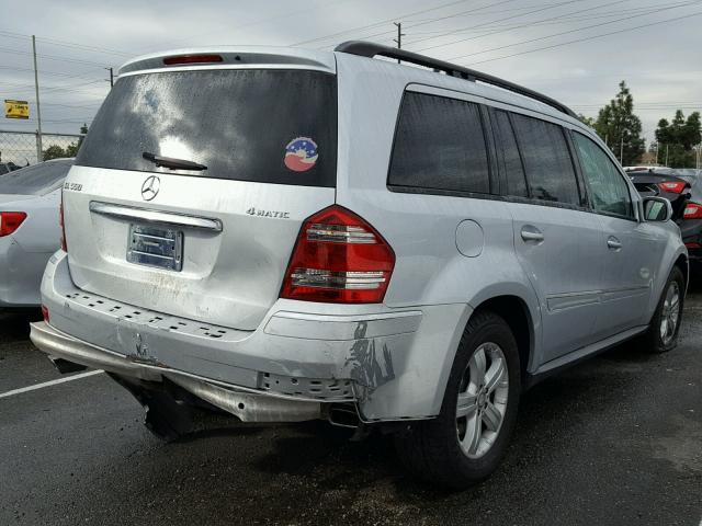 4JGBF71E78A356313 - 2008 MERCEDES-BENZ GL 450 4MA SILVER photo 4