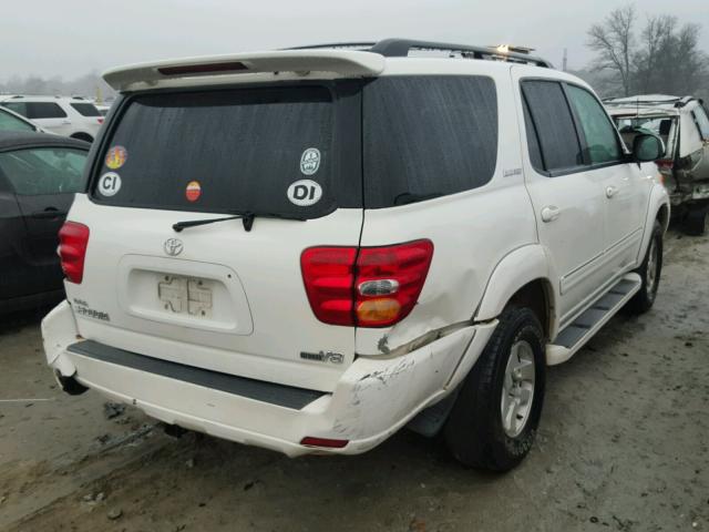 5TDZT38A71S013775 - 2001 TOYOTA SEQUOIA LI WHITE photo 4