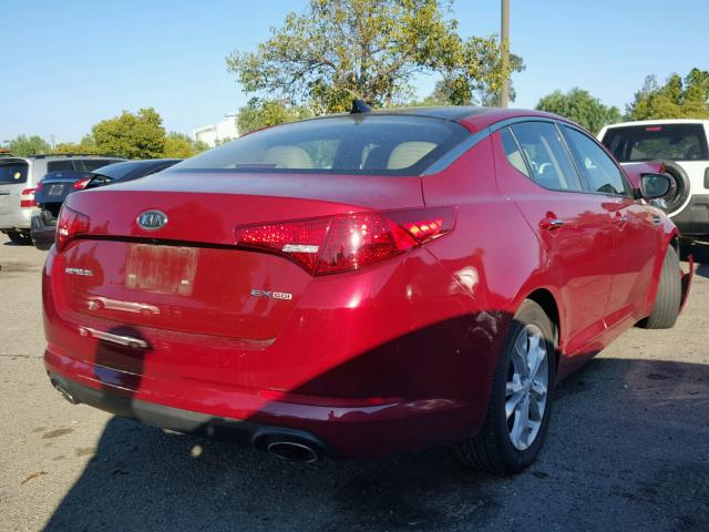 5XXGN4A75CG067960 - 2012 KIA OPTIMA EX RED photo 4