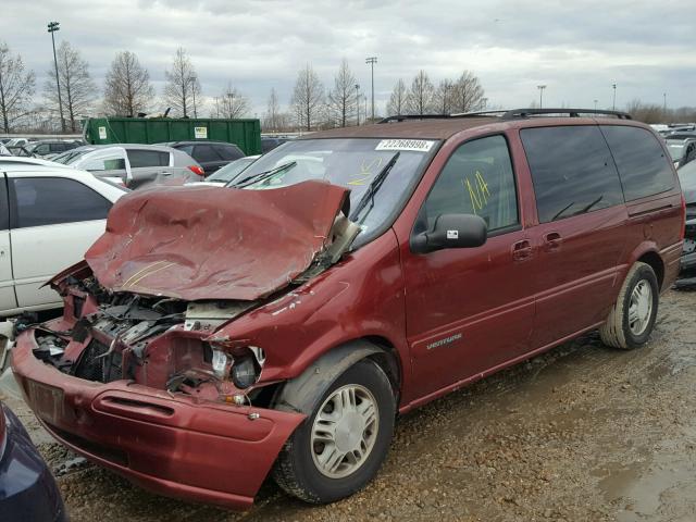 1GNDX13E9YD294956 - 2000 CHEVROLET VENTURE LU BURGUNDY photo 2