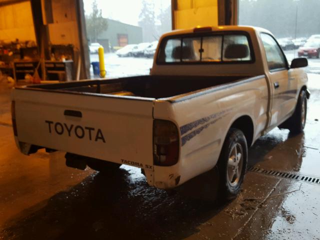 4TAUN41B0SZ016431 - 1995 TOYOTA TACOMA WHITE photo 4