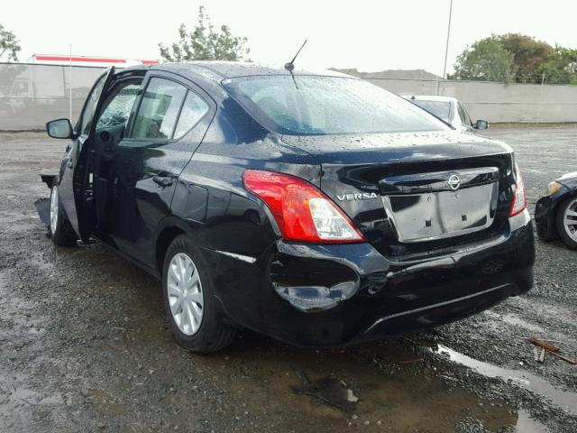 3N1CN7AP2HL900189 - 2017 NISSAN VERSA S BLACK photo 3