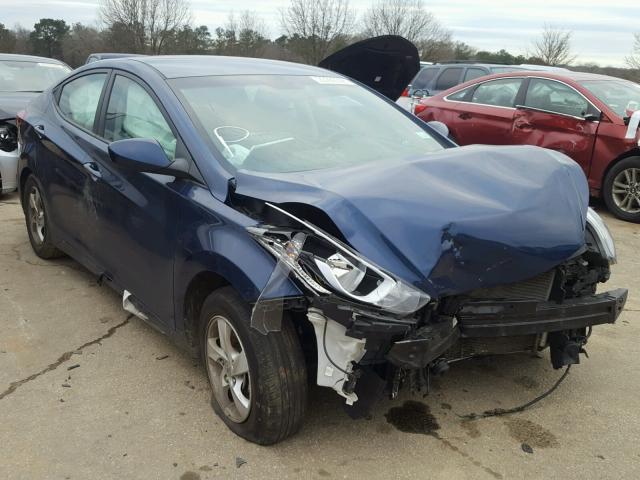 5NPDH4AE6FH629625 - 2015 HYUNDAI ELANTRA SE BLUE photo 1