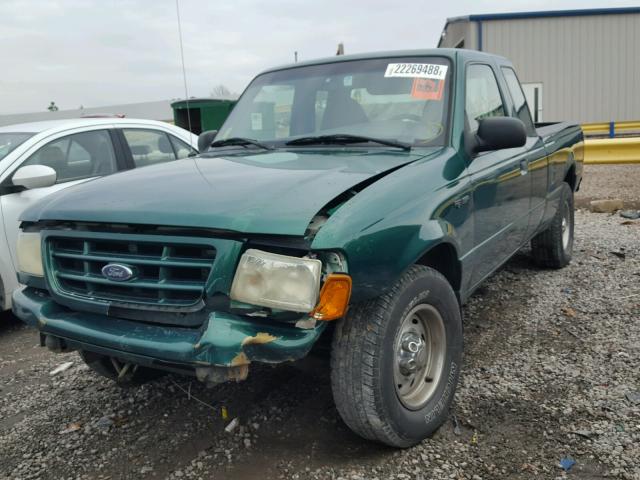 1FTYR14U22TA16293 - 2002 FORD RANGER SUP GREEN photo 2