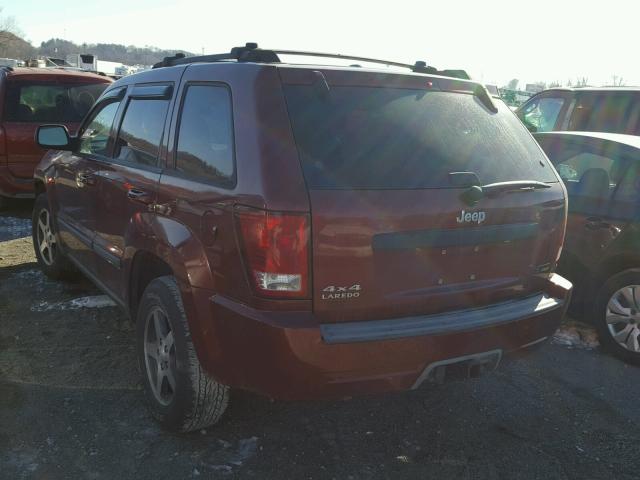 1J8HR48P87C649094 - 2007 JEEP GRAND CHER MAROON photo 3