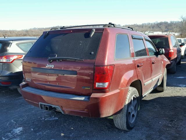 1J8HR48P87C649094 - 2007 JEEP GRAND CHER MAROON photo 4