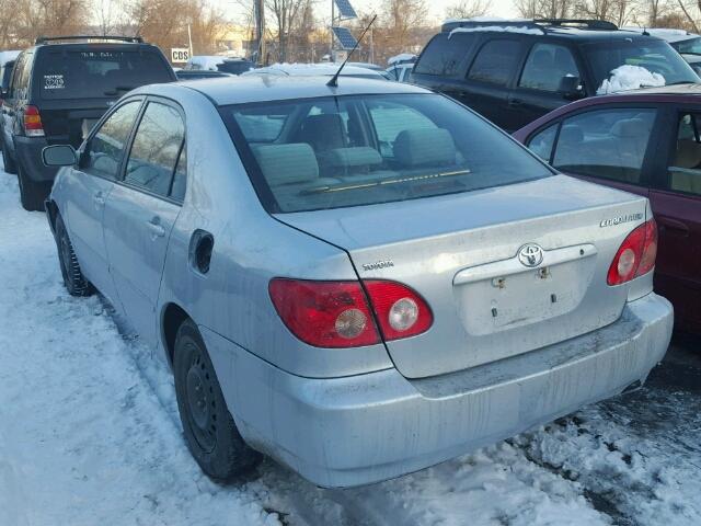 2T1BR32E58C895365 - 2008 TOYOTA COROLLA CE SILVER photo 3