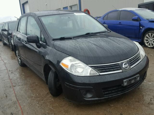 3N1BC11E87L424560 - 2007 NISSAN VERSA S BLACK photo 1