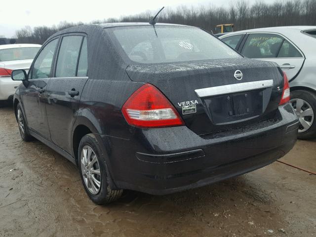 3N1BC11E87L424560 - 2007 NISSAN VERSA S BLACK photo 3