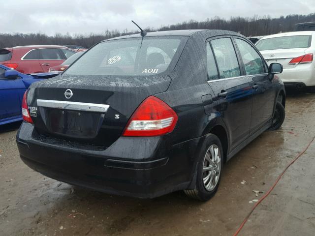 3N1BC11E87L424560 - 2007 NISSAN VERSA S BLACK photo 4