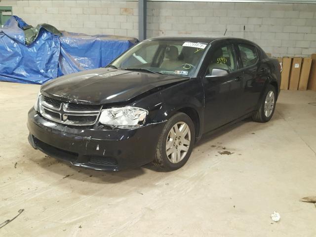 1B3BD4FB9BN557297 - 2011 DODGE AVENGER EX BLACK photo 2