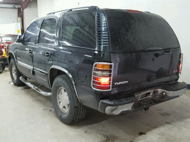 1GKEC13V03J133306 - 2003 GMC YUKON BLACK photo 3