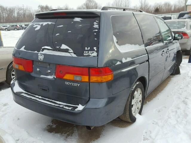 5FNRL18633B114545 - 2003 HONDA ODYSSEY EX TURQUOISE photo 4