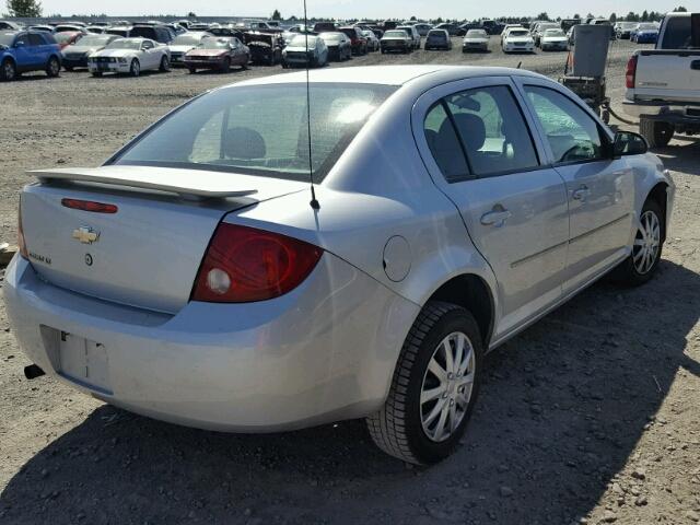 1G1AL55F377259419 - 2007 CHEVROLET COBALT LT SILVER photo 4