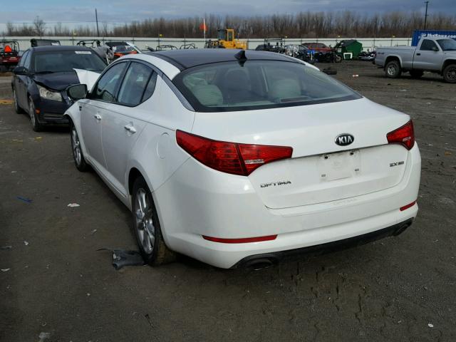 5XXGN4A7XDG188615 - 2013 KIA OPTIMA EX WHITE photo 3