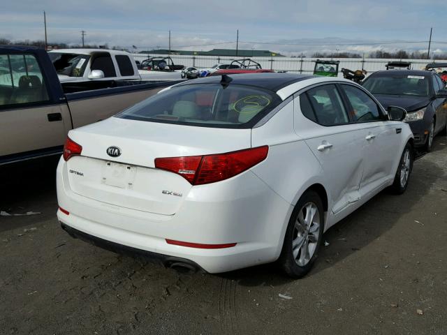 5XXGN4A7XDG188615 - 2013 KIA OPTIMA EX WHITE photo 4